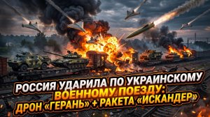 ⚡️«Герань» и «Искандер» превратили военный эшелон ВСУ в металлолом