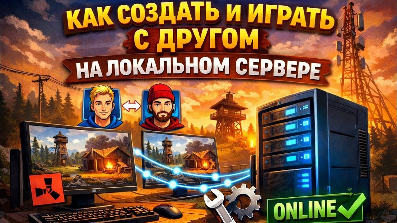 Как создать и играть с другом на локальном сервере в RUST/Раст