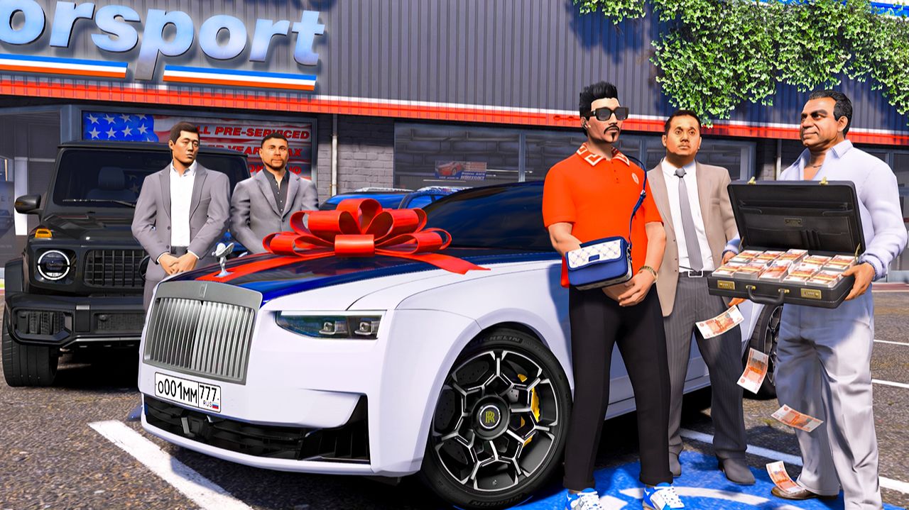 ОТЕЦ И СЫН В GTA 5 - КУПИЛ У БАНДИТА НОВЫЙ ROLLS-ROYCE GHOST! САМЫЙ ДЕШЕВЫЙ РОЛЛС В МИРЕ! 🌊ВОТЕР