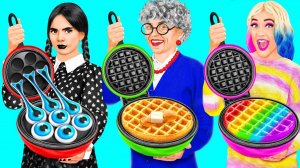 Кулинарный Челлендж# Уэнсдей Против Бабушки # Сумасшедший Челлендж