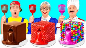 Кулинарный Челлендж# Я против Бабушки # Креативные Лайфхаки с Едой от PaRaRa Challenge