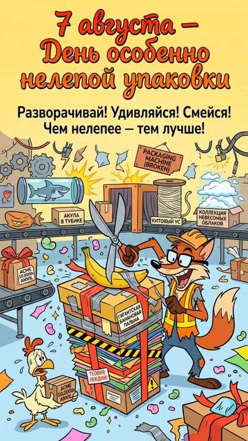 7 августа Праздники🎉Открытки на праздники в любом стиле можно сделать самим. тгк @veroni4kapromt