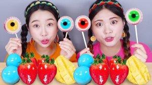 Клубничные цукаты Танхулу Мукбанг