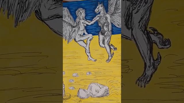 Раскрасила ещё один свой детский рисунок.