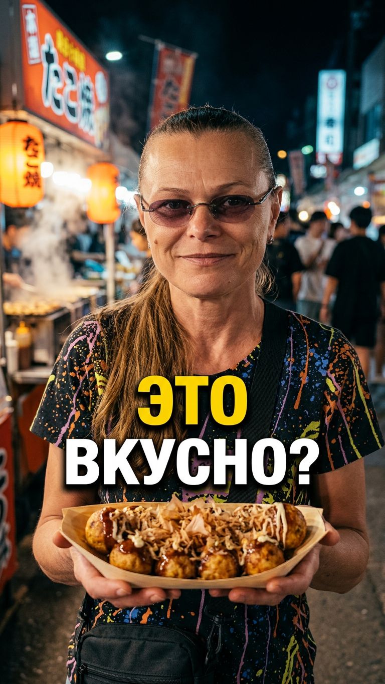 Это вкусно или нет 🤷 Тестируем японские такояки на фестивале еды в Таиланде 😜