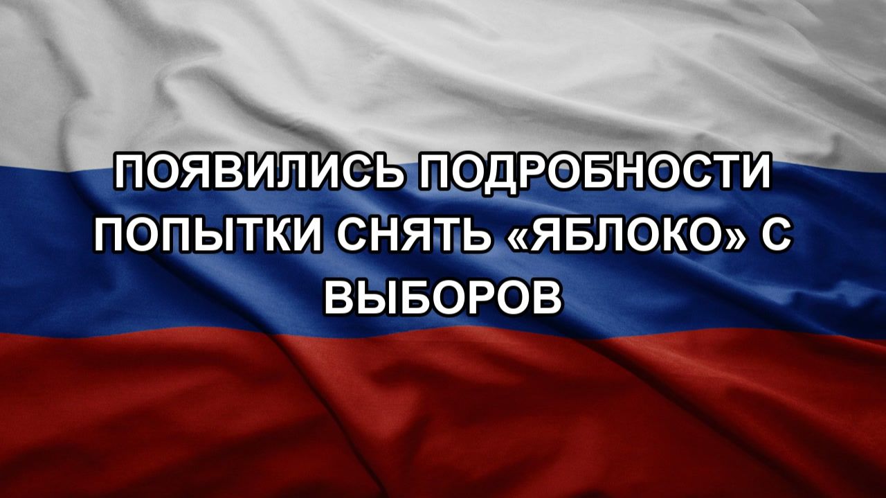 Появились подробности попытки снять «Яблоко» с выборов