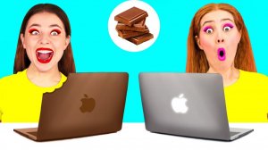 Челлендж. Шоколадная Еда vs Настоящая еда # Смешные Cитуации от Fun Fun Challenge