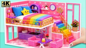 Росовый мини-домик: самодельный домик с кухкой и кроватью-чердаком 🏠💖