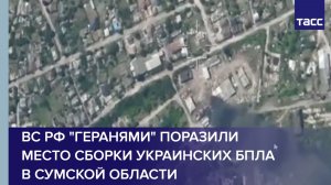 ВС РФ «Геранями» поразили место сборки украинских БПЛА в Сумской области