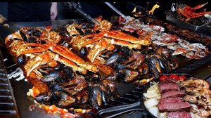 огромные теппаньяки с морепродуктами из Кореи