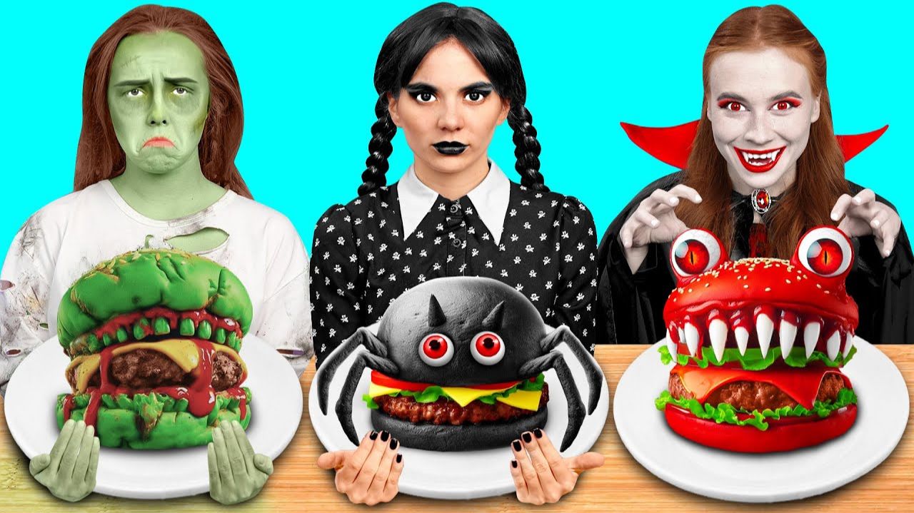 Кулинарный Челлендж# Уэнсдей Vs Вампир Vs Зомби