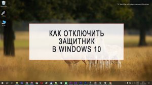 Как отключить Защитник Windows 10 — пошаговая инструкция