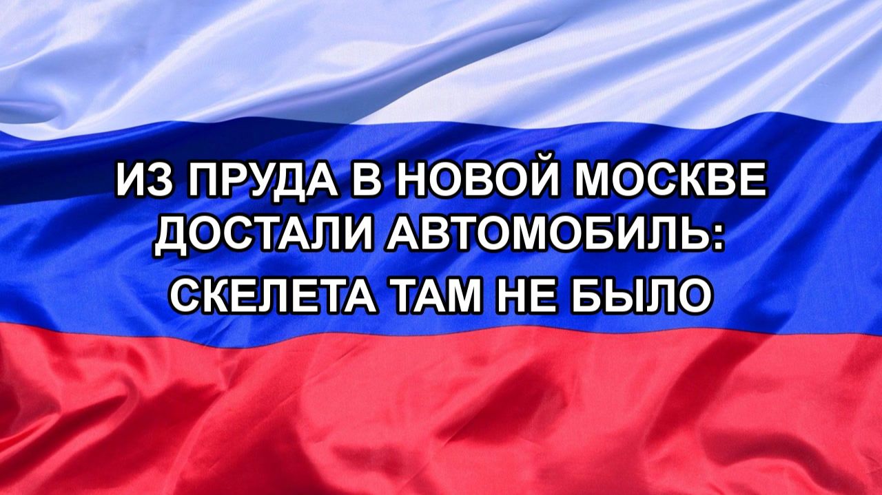 Н. РФ Из пруда в Новой Москве достали автомобиль: скелета там не было