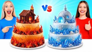 🍿 Холодное vs Горячее Украшение Торта Челлендж | Съедобная Битва от Multi DO Challenge