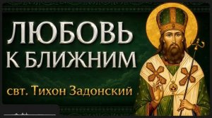 ЛЮБОВЬ К БЛИЖНИМ свт Тихон Задонский