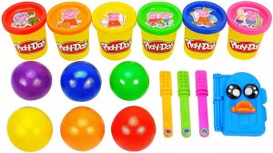 Увлекательное видео l Как приготовить мороженое Playdoh с радужными яйцами и шариками. Рез
