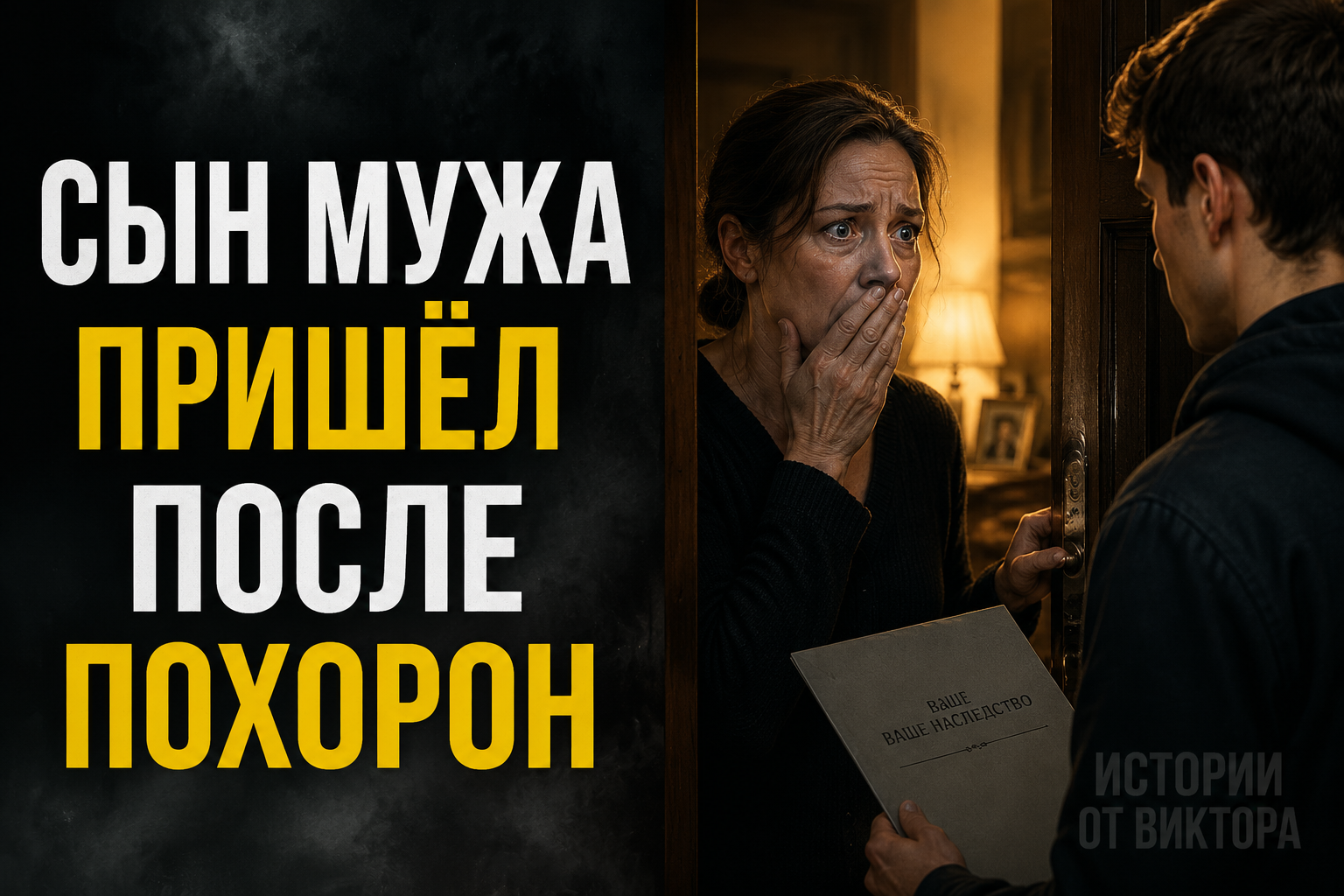 Сын умершего мужа пришёл с серой папкой