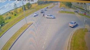 Момент ДТП с питбайком 5 августа в Нижнекамске