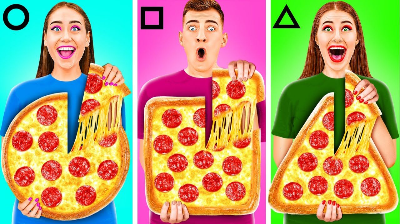 Геометрический челлендж с едой # Еда разных форм с TeenTeam Challenge