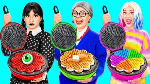 Кулинарный Челлендж# Уэнсдей против Бабушки # Кухонные Лайфхаки и Хитрости