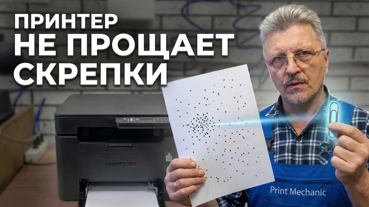 Новый принтер Kyocera MA2001w печатает в точку? Виновата обычная скрепка