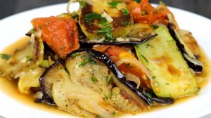 Летнее блюдо. Баклажаны с Кабачками в жару вместо мяса! Лучший Рецепт САТЕ из Овощей!