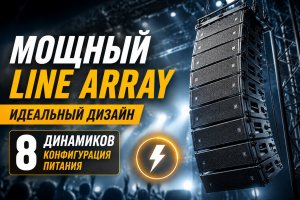 Отличная конструкция линейного массива из 8 динамиков