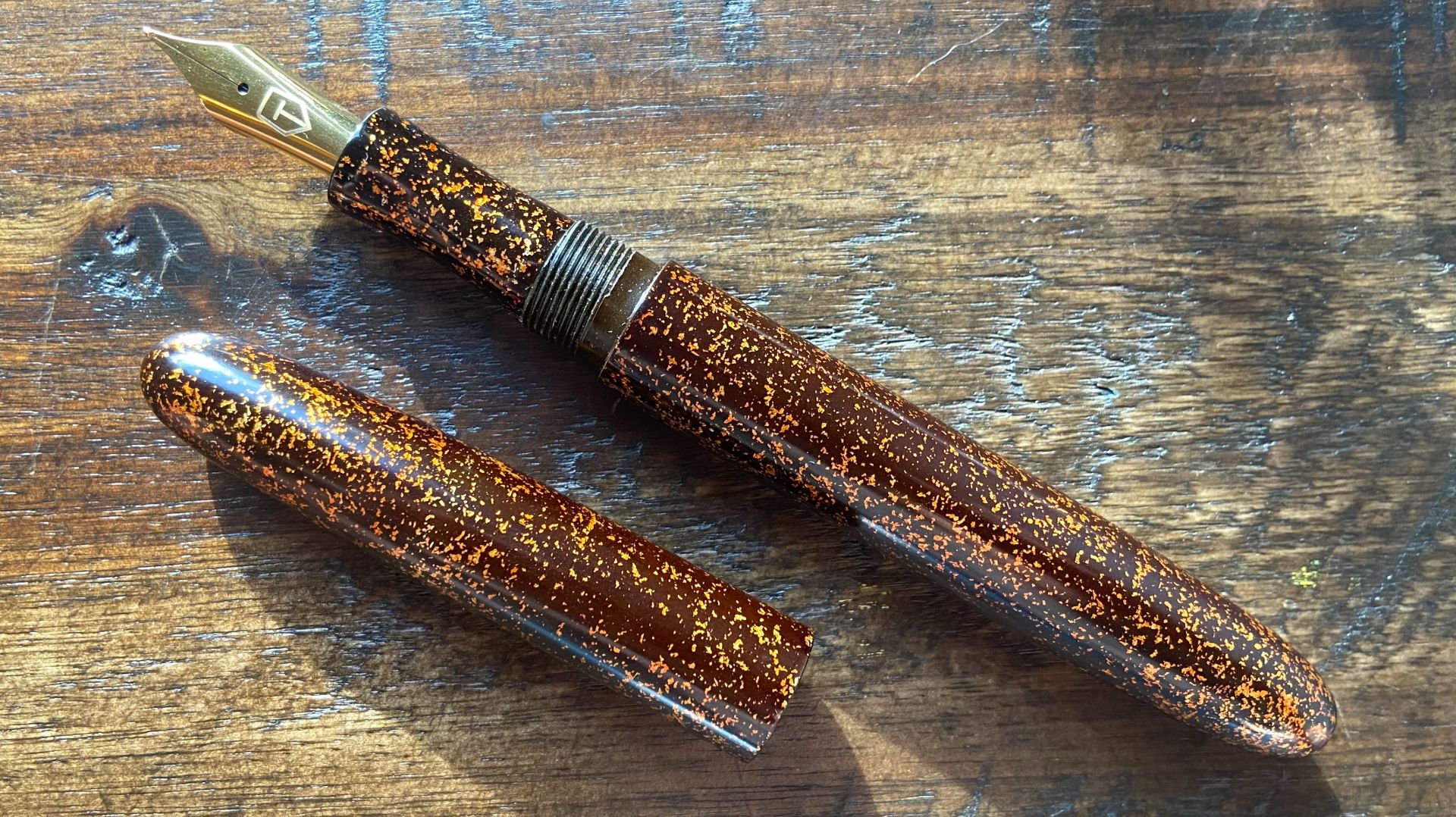 Перьевая ручка Tamenuri Nashiji Cigar с пером F