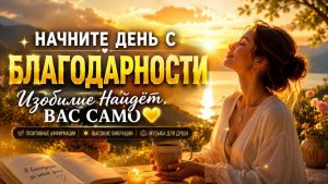 ✨ Начните День с Благодарности | Изобилие Найдёт Вас Само 💛