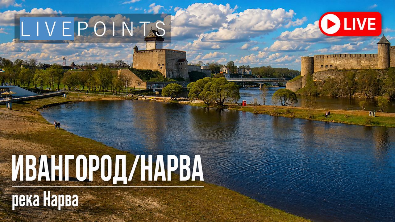 Веб-камера Ивангород, Ивангородская крепость, Нарвский замок