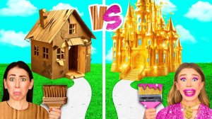 Домики Одного Цвета Бедная vs Богатая vs Ультра Богатая _ Смешные Челленджи