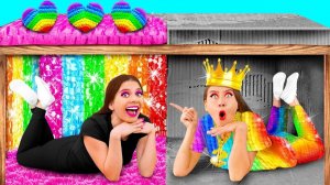 Секретный Домик Под Кроватью # Богатая vs Бедная Смешные Челленджи