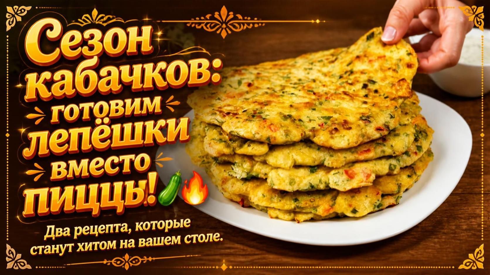 Сезон кабачков_ готовим лепёшки вместо пиццы!🥒🔥Два рецепта, которые станут хитом на вашем столе