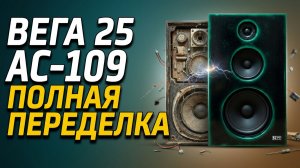 Тест как звучит акустика вега 25 АС-109, Переделка по расчётам.