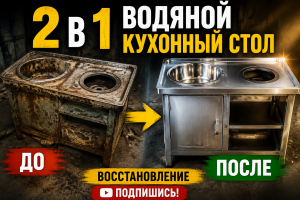 Реставрация водяного кухонного стола 2 в 1