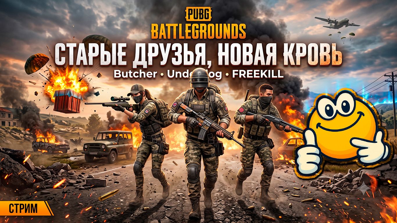 СТАРЫЕ ДРУЗЬЯ НОВАЯ КРОВЬ  PUBG: Battlegrounds