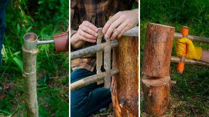 Я сделал СУПЕР БУШКРАФТ ударник в лесу! #выживание #лайфхаки