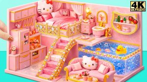 «Разработка уникального особняка Hello Kitty с роскошной тайной комнатой и бассейном 😱»