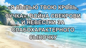 «Я ВЫПЬЮ ТВОЮ КРОВЬ, СУЧКА»: ВОЙНА СВЕКРОВИ И НЕВЕСТКИ ЗА СЛАБОХАРАКТЕРНОГО СЫНОЧКУ