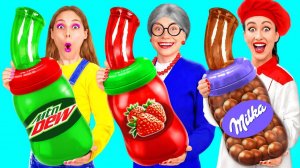 Кулинарный Челлендж# Я против Бабушки # Забавные Лайфхаки с Едой от