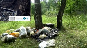 Стихийная свалка строительного мусора в лесу около Ефимьево города Вязники. Съемка 06.08.2026
