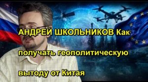 АНДРЕЙ ШКОЛЬНИКОВ Как получать геополитическую вытоду от Китая