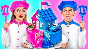 Розовое vs Синее Украшение Торта Челлендж # Мальчики VS Девочки Смешные Моменты с Multi DO Chal