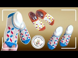 Следки спицами 🧶 с интересным узором👌