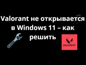 Что делать если Valorant не открывается в Windows 11 Как решить