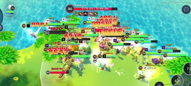 Мировой босс Дикий бог в Magicsea Online