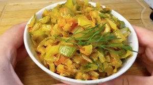 Тушёная капуста с кабачками «Летняя» - теперь готовлю только так!