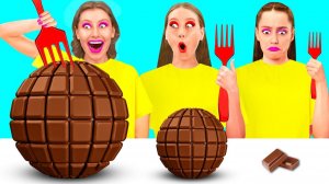 Большая, Средняя или Маленькая Тарелка Челлендж # Сумасшедшие Кулинарные Идеи от 4Teen Challeng