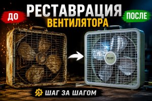 Реставрация очень старого напольного вентилятора шаг за шагом