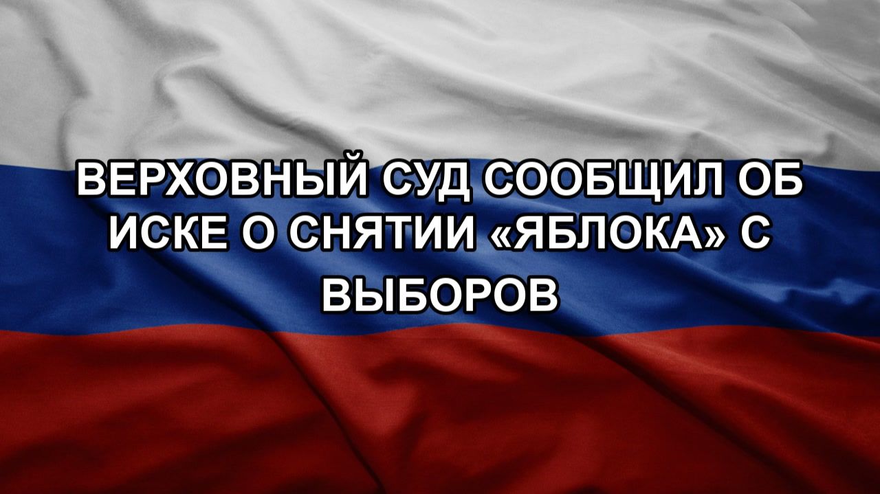 Верховный суд сообщил об иске о снятии «Яблока» с выборов